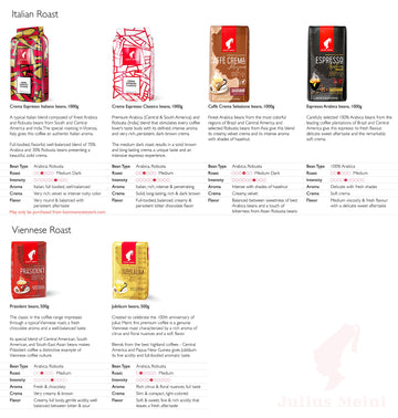Julius Meinl: ''Caff Crema Selezione,'' Medium Roasted Coffee Beans, Premium Collection, 1Kg / 35Oz, Imported From Vienna