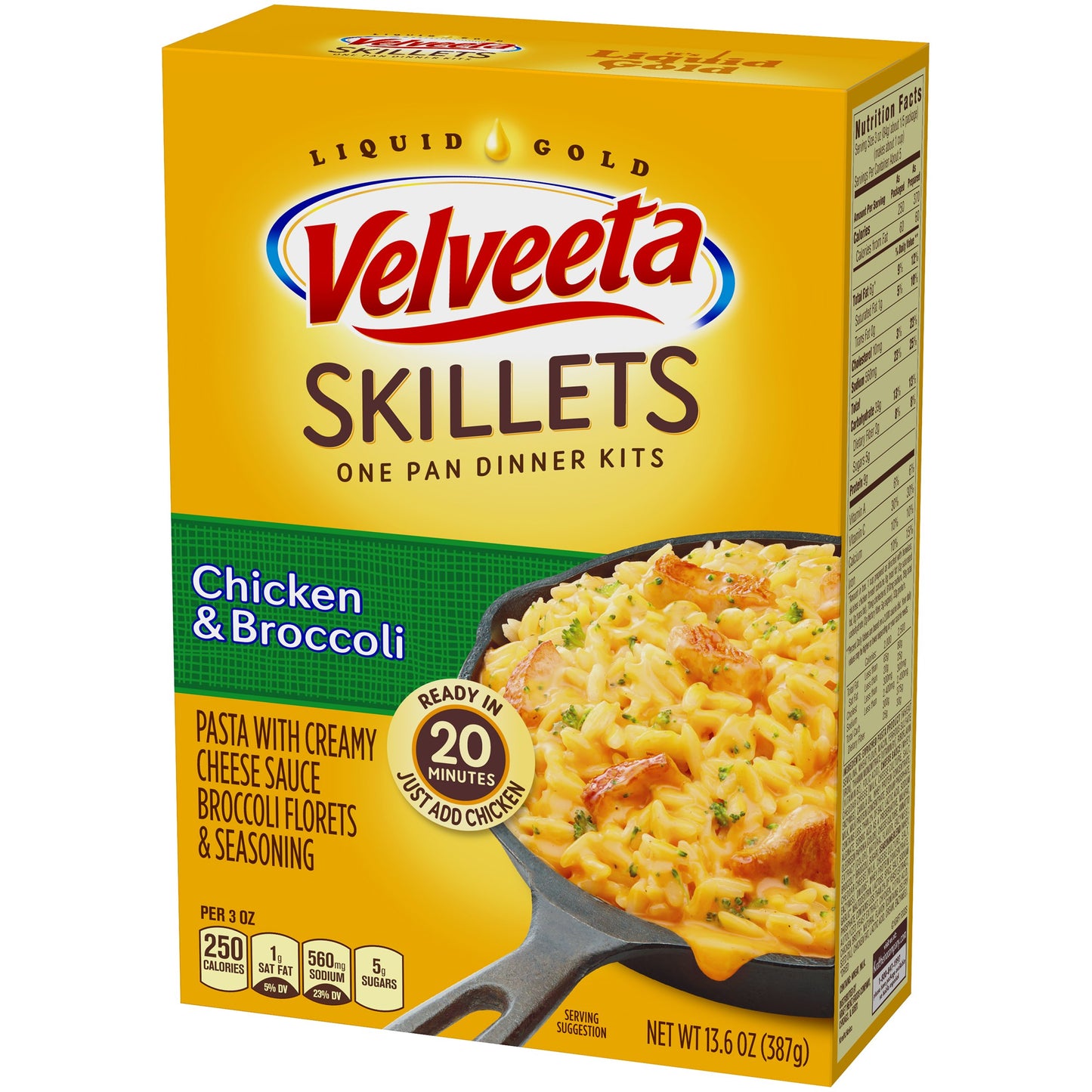Velveeta Skillets Cheesy Chicken & Broccoli Dinner Kits (13.6 Oz Boxes, Pack Of 6)