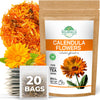 20 Bags Calendula Tea Dried Calendula Flowers Herb Herbal Tea (Calendula Officinalis) - 20 Count 1.5 G Tea Bags Calendula Flower