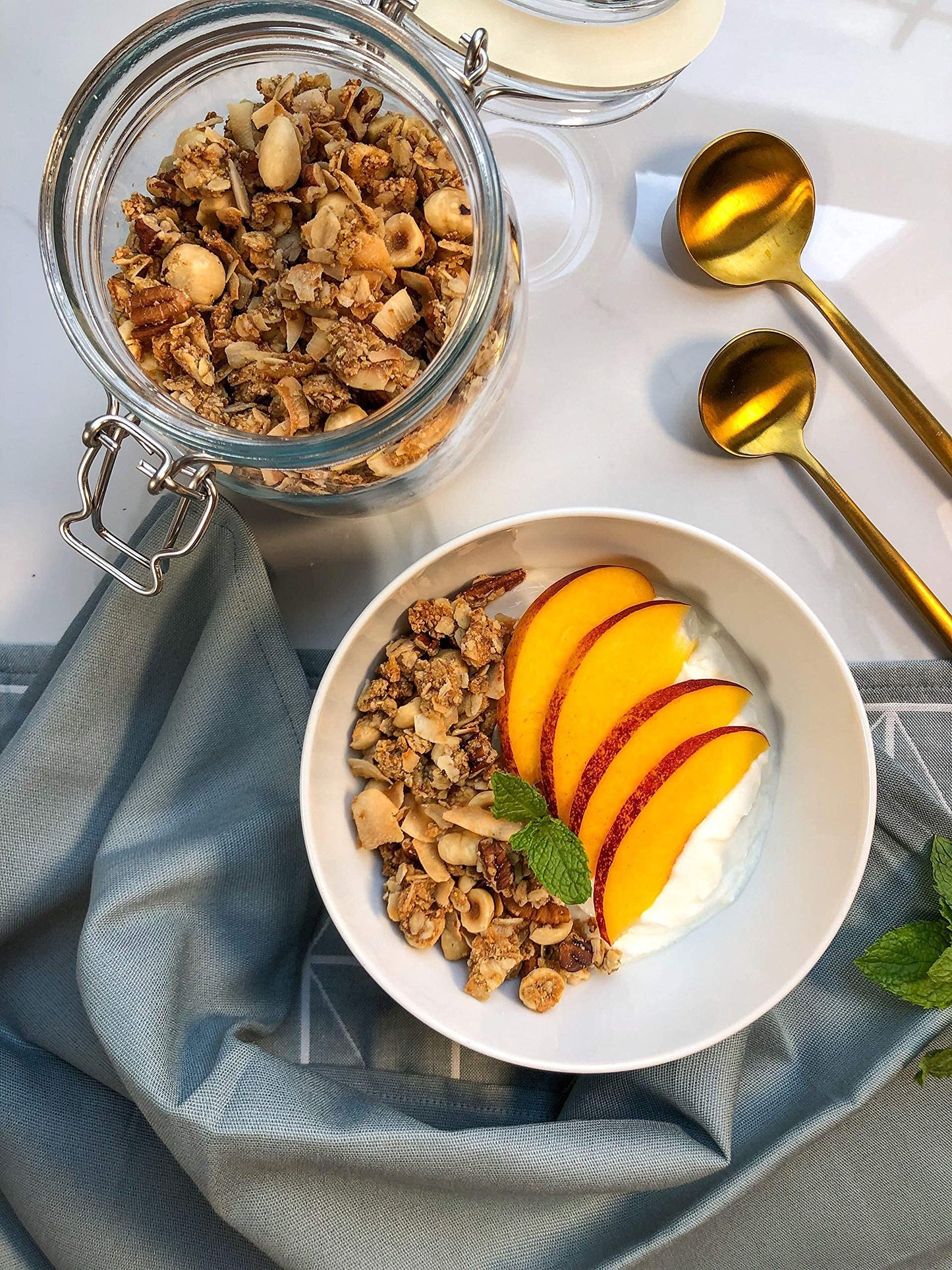 Food To Live Organic Golden Crunchy Granola, 12 Ounces - Small Batch, Handcrafted, Bulk, Great As Snack For Breakfast Cereals, Contains Hazelnuts, Pecan Nuts, Almonds, Coconut, Flax Sunflower Seeds