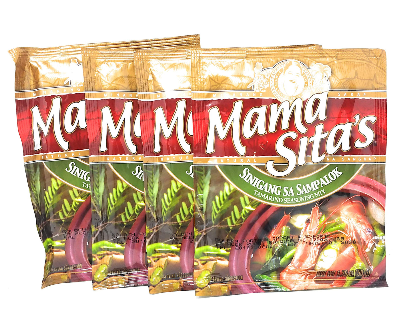 Mama Sita'S Sinigang Sa Sampalok Tamarind Seasoning Mix 1.76Oz (50G) 4 Pack