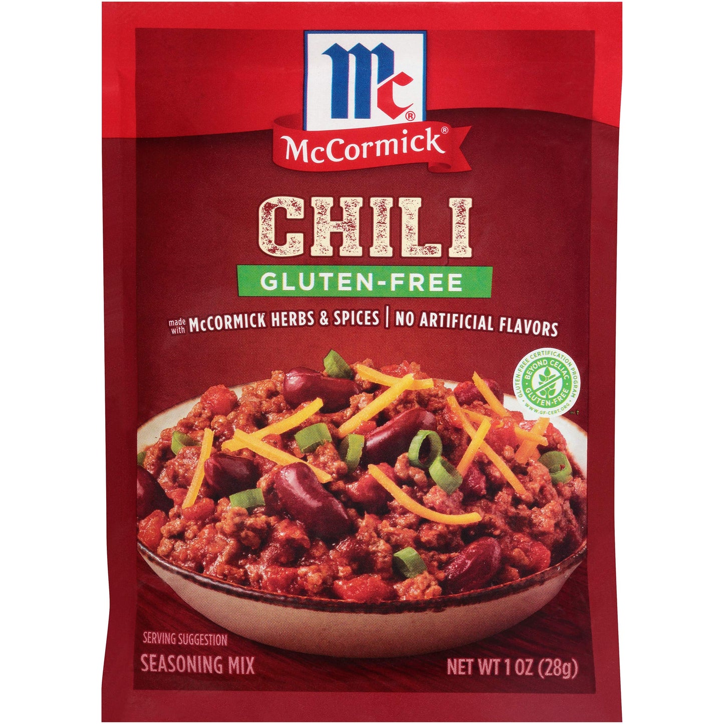 McCormick Gluten Free Chili Seasoning Mix, 1 Oz