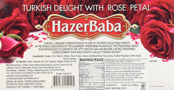 Hazerbaba Turkish Delight With Rose - 1Lb