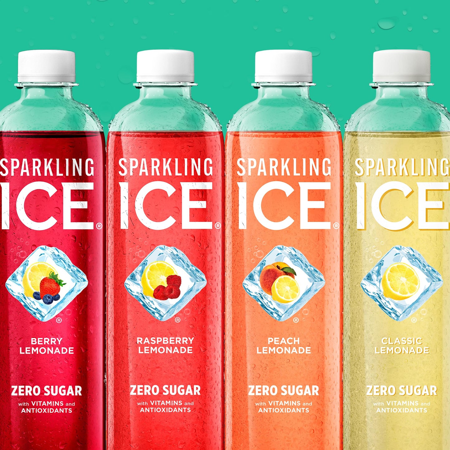 Sparkling Ice Lemonade Variety Pack, Flavored Sparkling Water, Zero Sugar, With Vitamins And Antioxidants, 17 Fl Oz, 12 Count (B