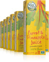 Heaven & Earth 100% Carrot & Pineapple Juice, 11.16oz (10 Pack) 100% Juice | No Sugar Added | Straw Included | Gluten Free Non G