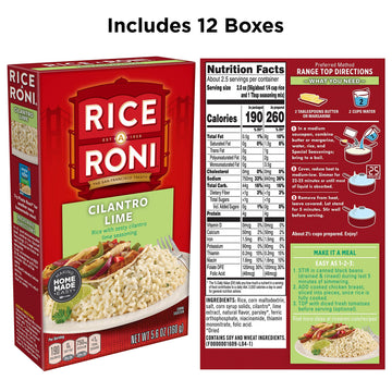 Rice-A-Roni Cilantro Lime, 5.6oz,12 Count
