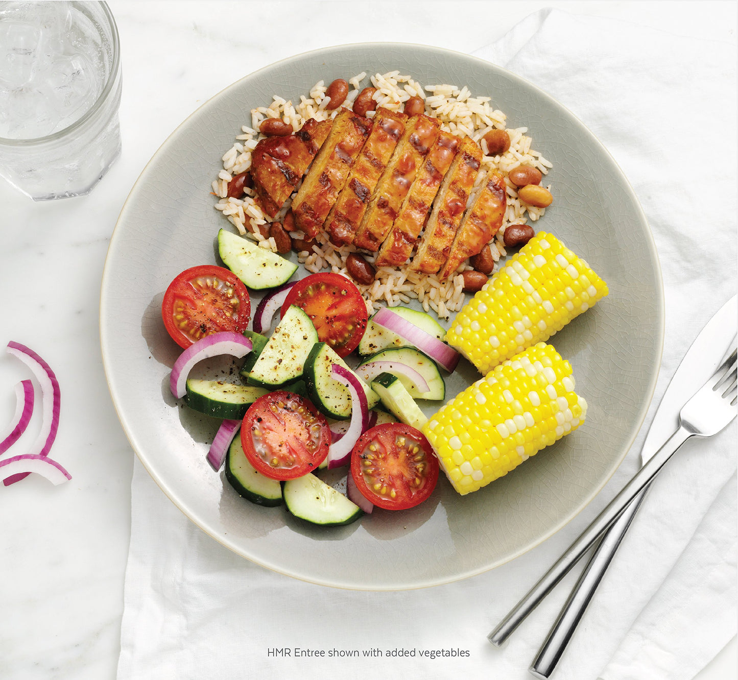 HMR Chicken with Barbecue Sauce Entr e | Pre-packaged Lunch or Dinner | Ready to Eat | 19g of Protein | Low Calorie Food | 7.2o