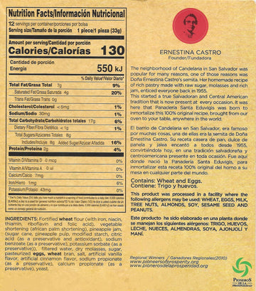 Santa Eduvigis Pan Dulce Semita Salvadorea (Semita De Pia, 2 Pack)