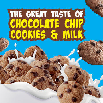 Cookie Crisp Breakfast Cereal, Chocolate Chip Cookie Taste, Made With Whole Grain, Family Size, 18.3 Oz