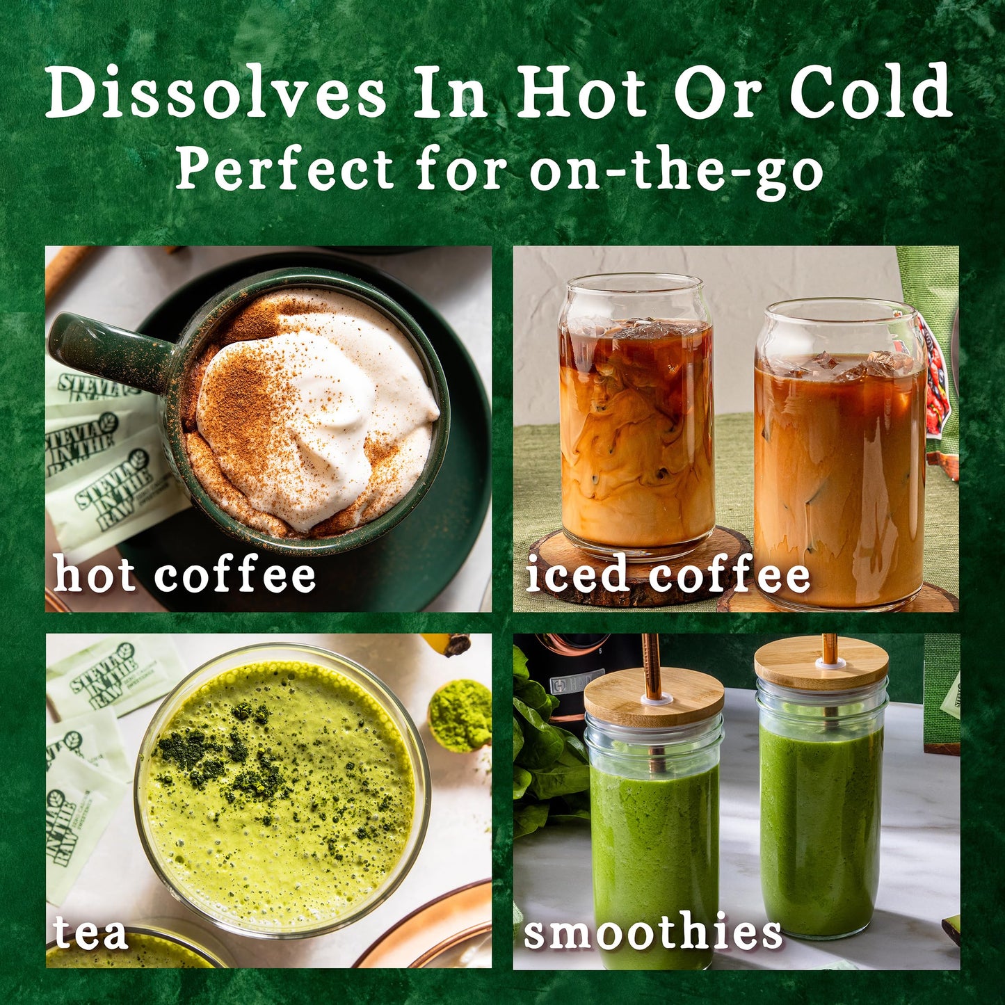 Stevia In The Raw, Plant Based Zero Calorie Sweetener, No Erythritol, Sugar Substitute For Coffee, Hot & Cold Drinks, Suitable F