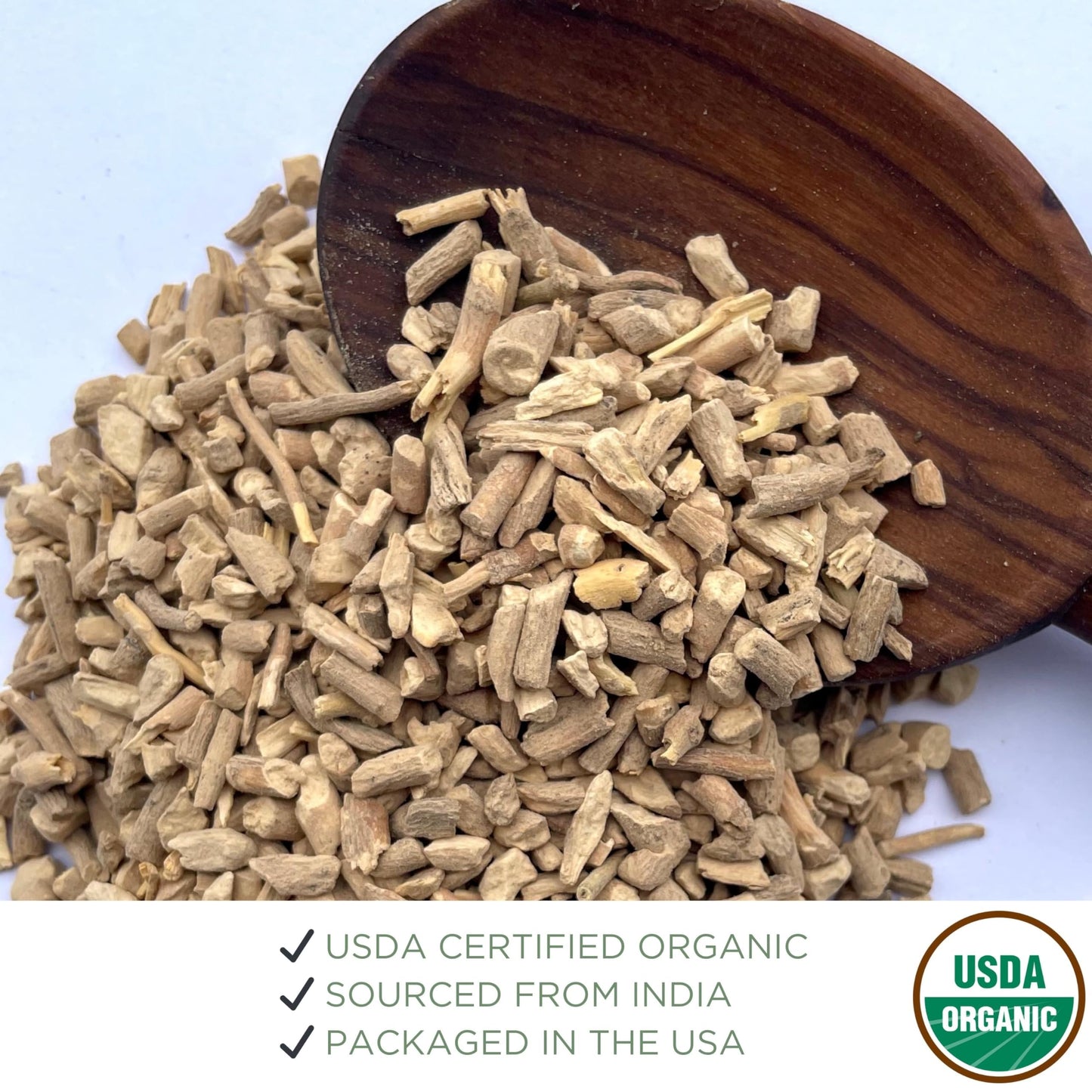 Organic Ashwagandha Root 4 Oz. (113G), Usda Certified Organic Ashwagandha Root Herb, Ashwaganda Root Loose Leaf Tea, Dried Witha