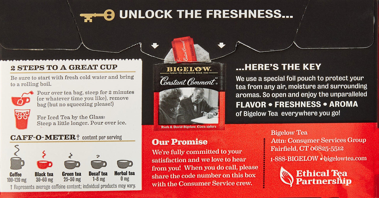 Bigelow Tea Constant Comment, 20 Bg, Pk- 6