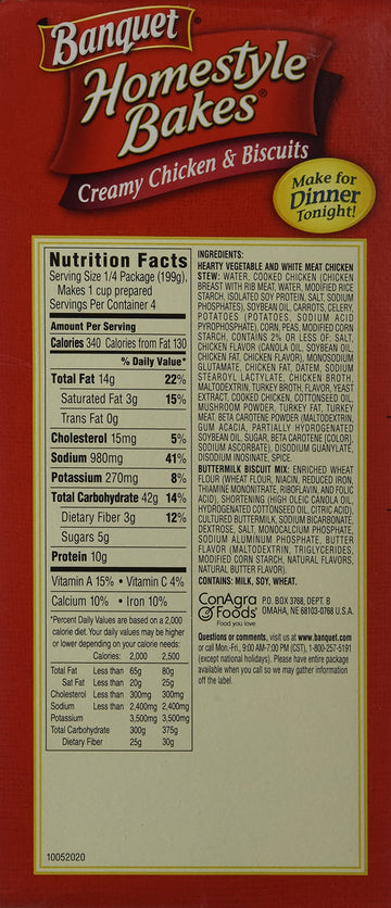 Banquet, Homestyle Bakes, Creamy Chicken & Biscuits, 28.10oz Box (Pack of 3)
