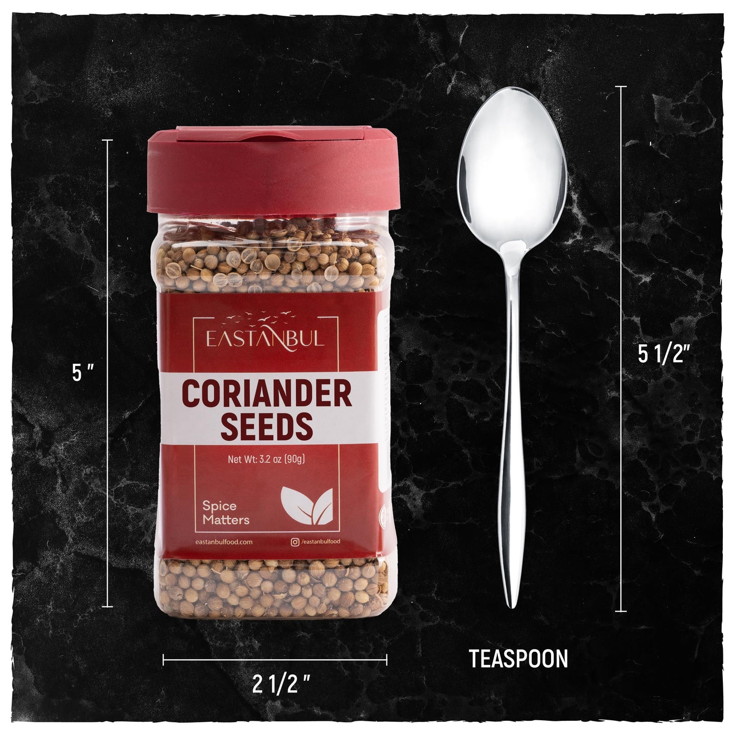 Eastanbul Coriander Seeds Whole, 3.2Oz, Cilantra Seeds, Coriander Seed For Cooking, Pickling Spice, Canning, Biltong, Cornbeef B