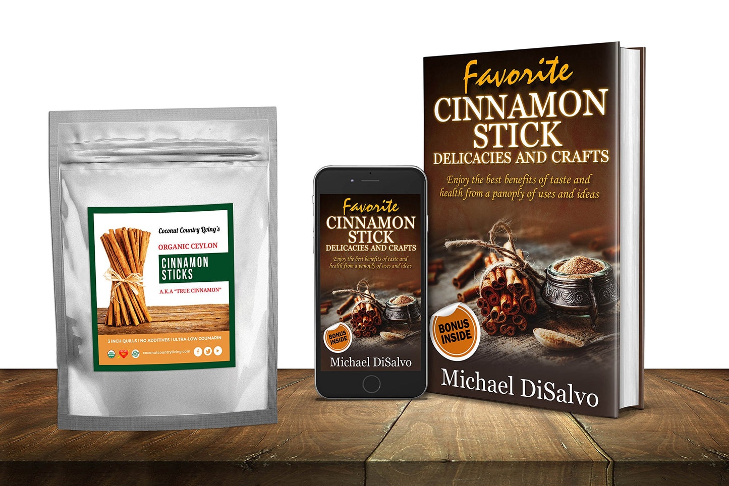 Coconut Country Living Organic Ceylon Cinnamon Sticks, Fair Trade, Gluten Free, 8 oz