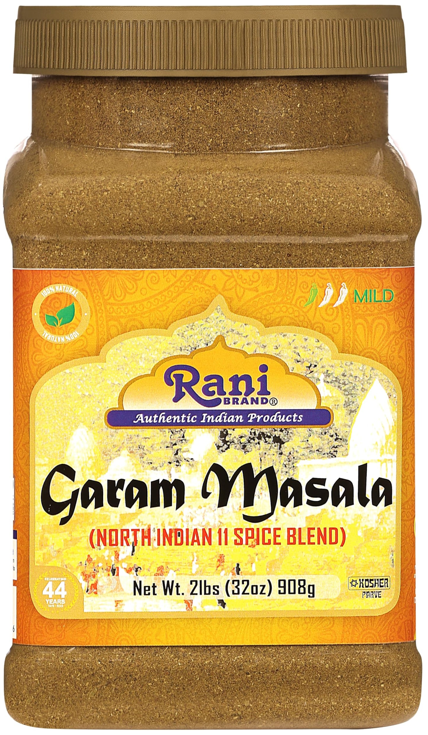 Rani Garam Masala Indian 11-Spice Blend 32Oz (2Lbs) 908G Pet Jar ~ All Natural Salt-Free | Vegan | No Colors | Gluten Friendly | Non-Gmo | Kosher | Indian Oriflavor Blend