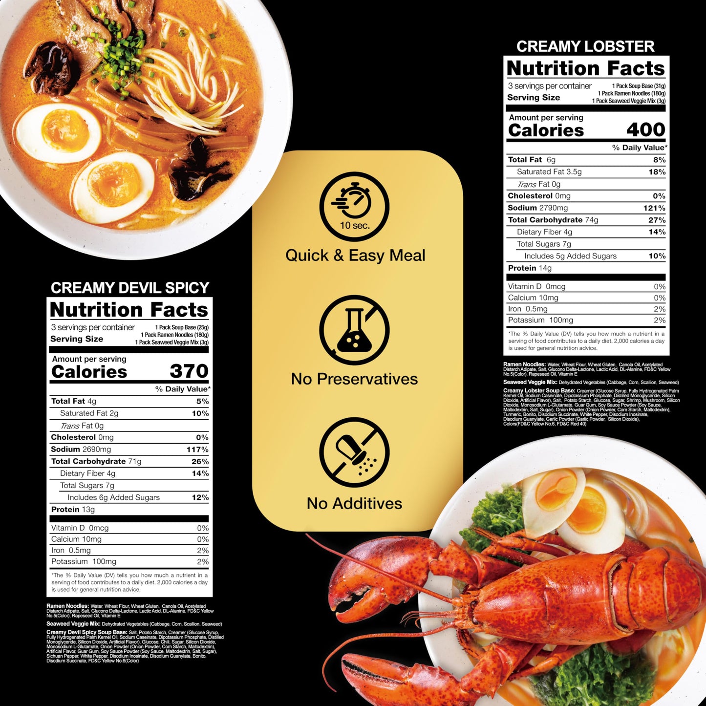 O'Scallion Ramen Kit - Pack Of 6 Ramen Noodles - Ramen Noodles Instant Soup Mix - 3 Servings Instant Ramen Variety Pack - Instan