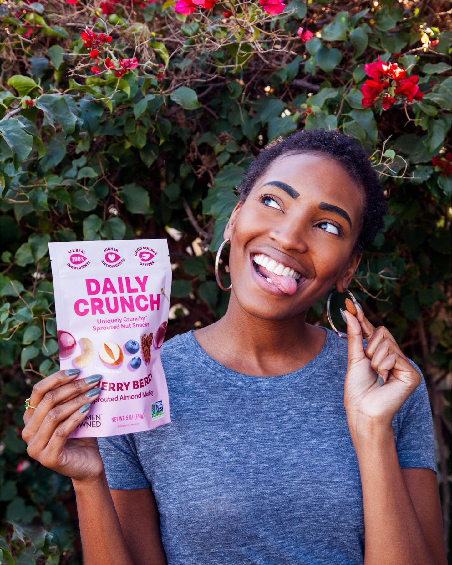 Daily Crunch Sprouted Almonds, 5 Ounce Resealable Bags (Cherry Berry, 6 Pack) Packaging May Vary - Sprouted And Dehydrated For A