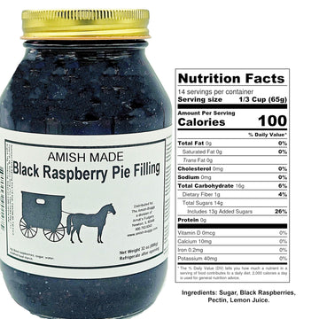 Amish Pie Filling And Topping (Black Raspberry 1-Jar)