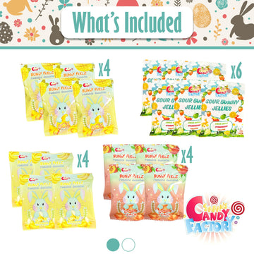 Easter Snack Green Tin (60 Count) Filled With Candy, Peelable Gummies, Bunny And More, Great Package For Family, Friends, Boys A