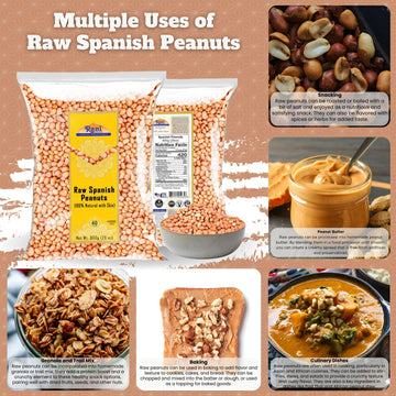 Rani Raw Spanish Peanuts 100% Natural With Skin (Uncooked, Unsalted) 28Oz (1.75Lbs) 800G ~ Vegan | Gluten Friendly | Fresh Produ