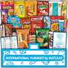 Maxi International Snack Box | Premium Exotic Foreign Snacks | Unique Snack Food Gifts Included | Blue Cosmic Space Theme | Cand