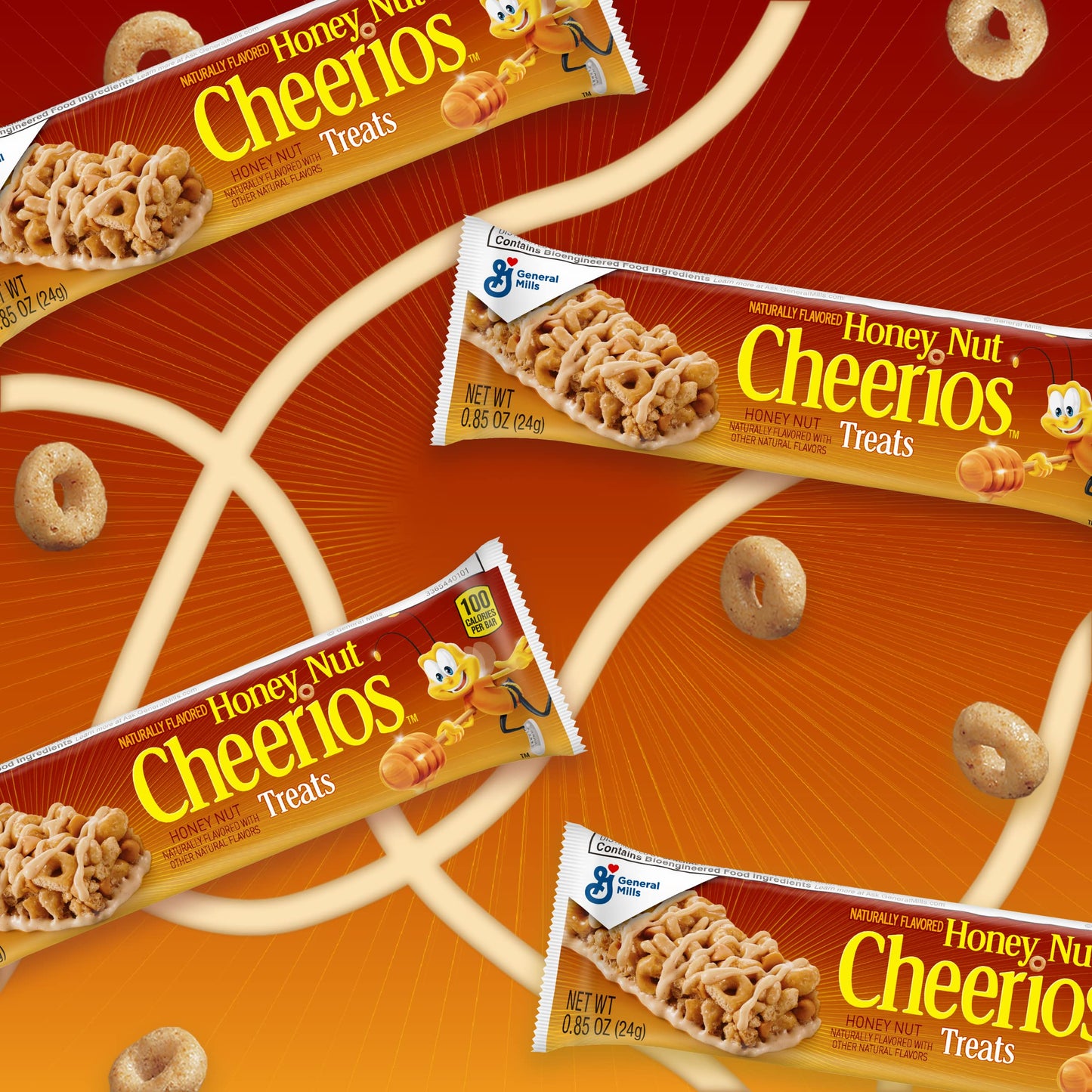 Cheerios Honey Nut Cheerios Breakfast Bars, Value Pack, 16 Count, Great for On-the-Go Snacking