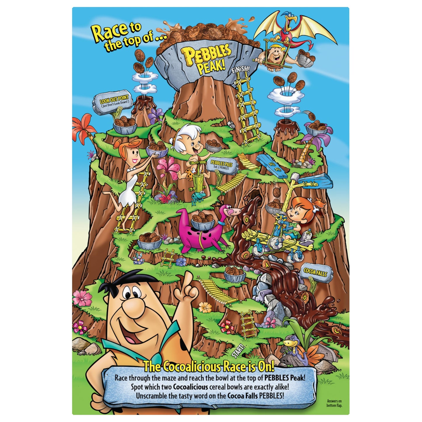 Cocoa PEBBLES Chocolate Cereal, Sweetened Rice Crunch Gluten-Free Kids Breakfast, 23 oz Box