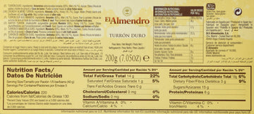El Almendro Crunchy Almond Turron (Turron Duro) 7.05 Oz (200 G)