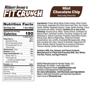 Fitcrunch Snack Size Protein Bars, Designed By Robert Irvine, 6-Layer Baked Bar, 3G Of Sugar, Gluten Free & Soft Cake Core (6 Ba