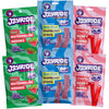 JOYRIDE Fan Favorite Variety 6 Pack - Blue Raspberry Strips, Cherry Berry Ropes, Watermelon Wedges, Low Calorie Gummy Candy, Low