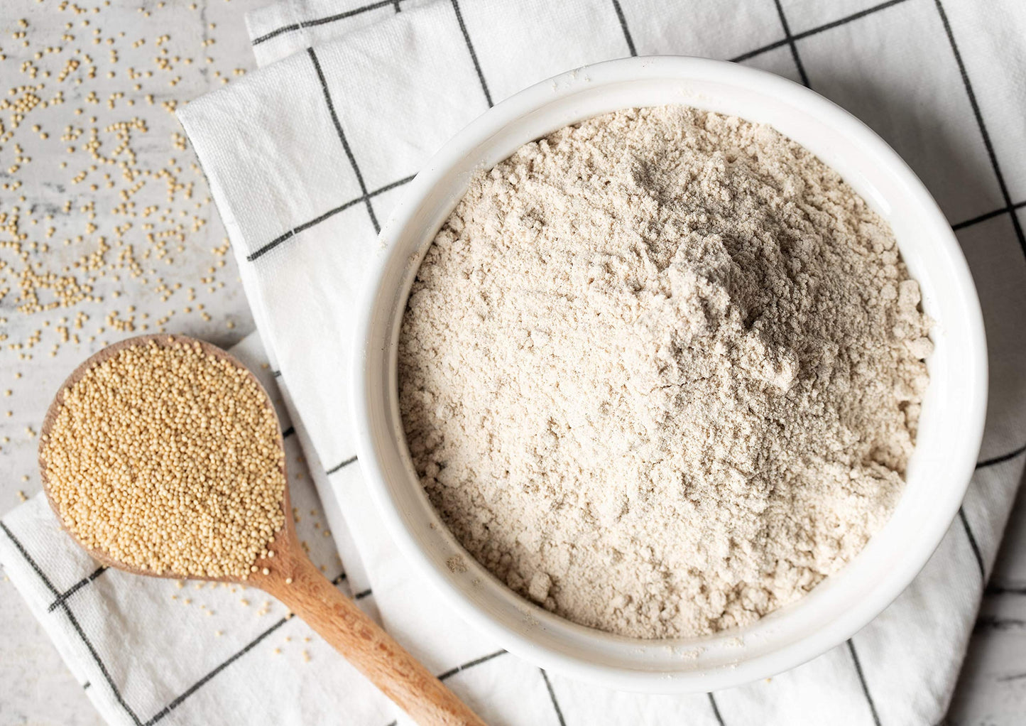 Food to Live Organic Amaranth Flour, 4 Pounds - Non-GMO, Fine Meal, Whole Grain Flour, Stone-Ground, Kosher, Vegan, Bulk Powder,