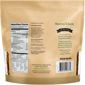 Nature'S Eats Pecan Halves Natural, 24 Ounce