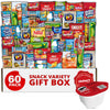 Snack Box Care Package Gift Box - Large Variety Snack, Candy & Treats for College Students, Adults, Kids, and Office Treats - 60