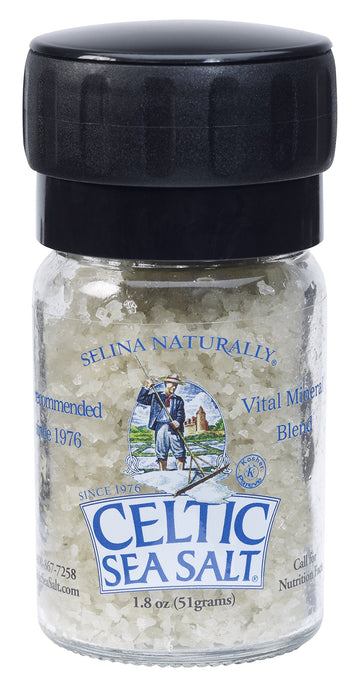 Light Grey Celtic Sea Salt Mini Grinder, 1.8 Ounces
