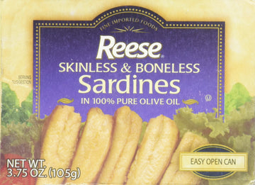 Reese Skinless And Boneless Sardines In Olive Oil, Cans, 3.75 oz