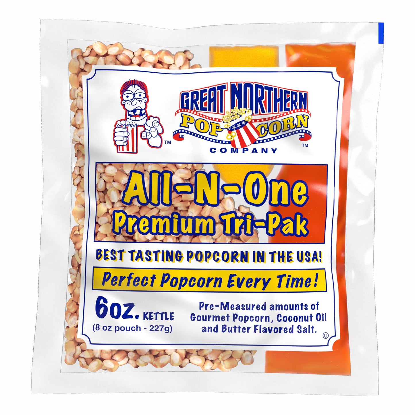 Case Of 12 Popcorn Packs - All-In-One Kit With 6-Ounces Of Pre-Measured Kernels, Salt, And Oil Packets For Popcorn Machines By G