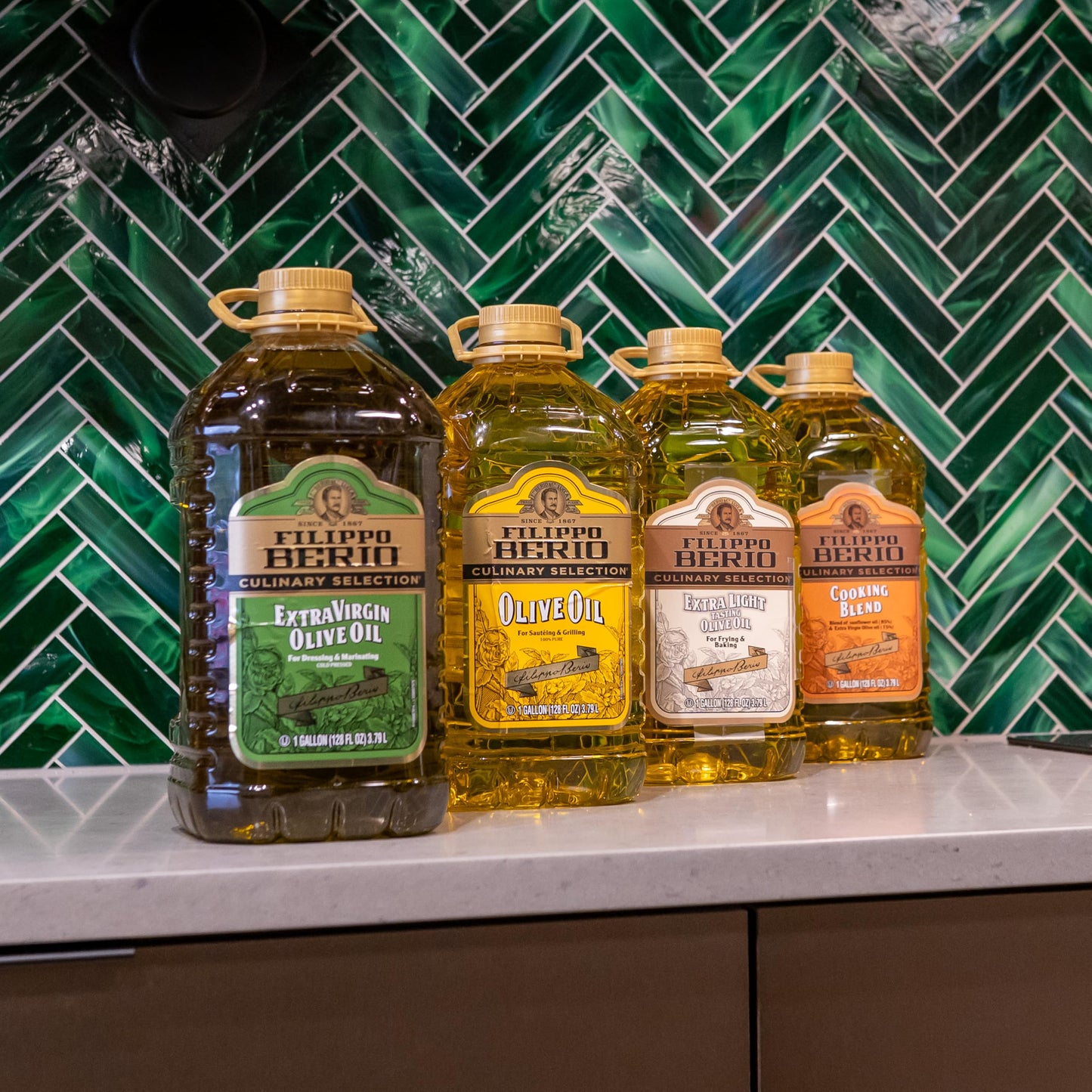 Filippo Berio Culinary Blend Oil - 15% EVOO, 85% Sunflower Oil, 1 Gallon - Ideal for High Heat Cooking
