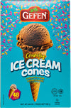 Gefen Ice Cream Cones, 48 CT | Crunchy & Delicious | No Sugar | Great for Parties | Kosher