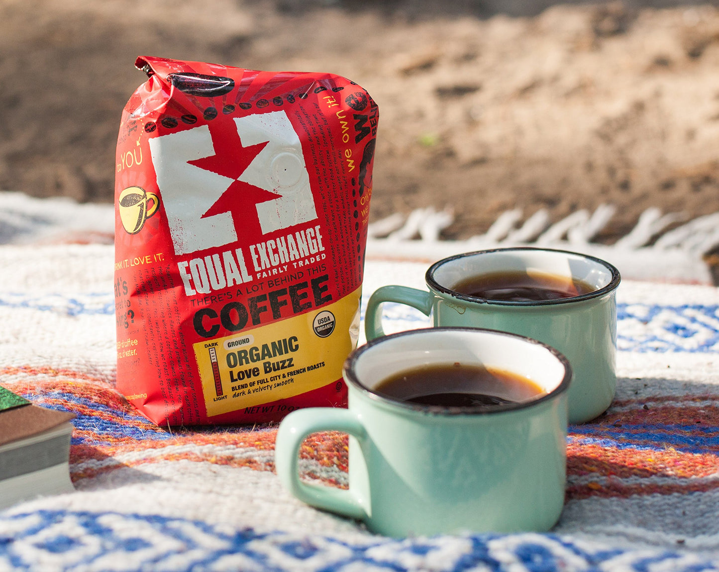 Equal Exchange Organic Coffee Bean, Love Buzz Blend, 12-Ounce Bag