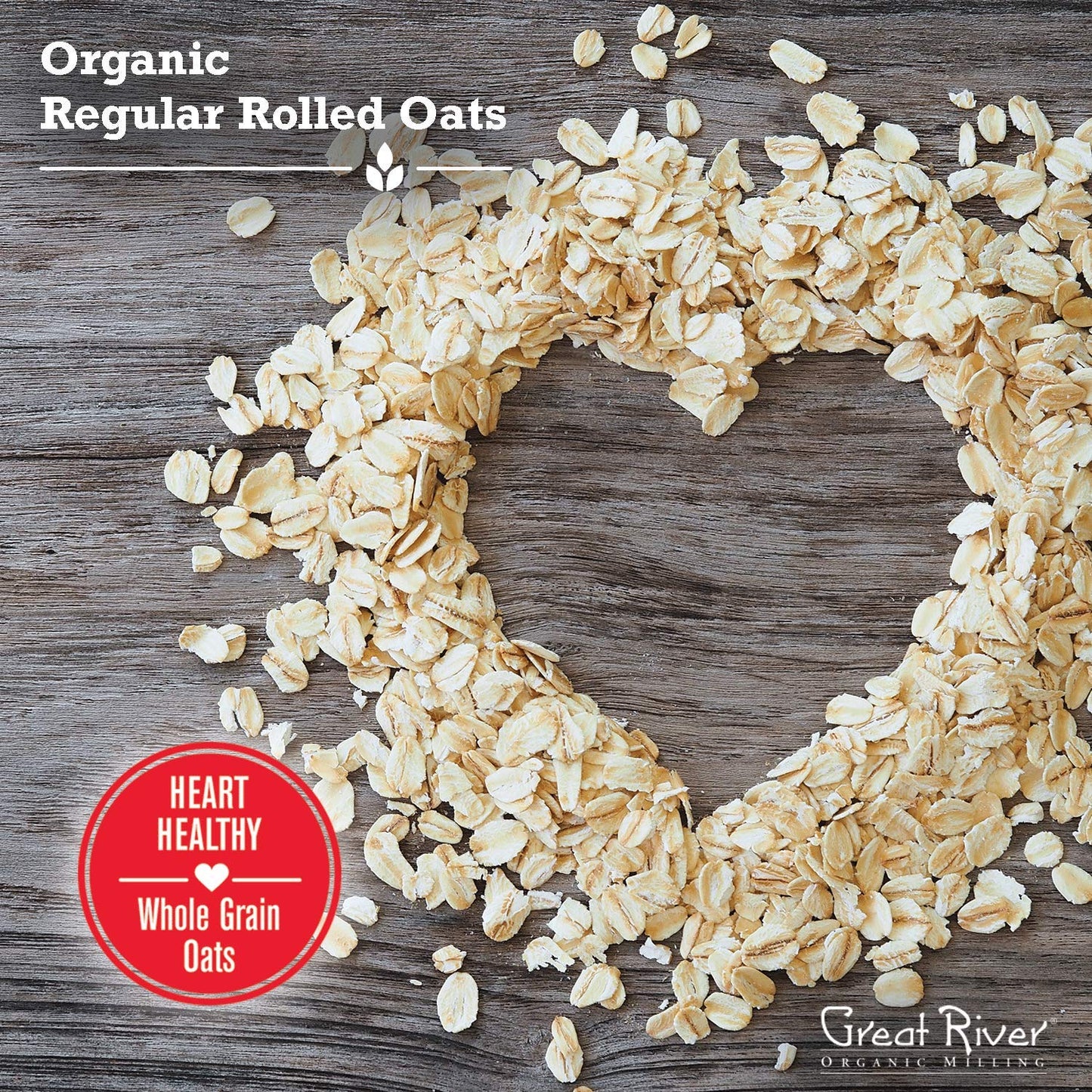 Great River Organic Milling Organic Old Fashioned Rolled Oats | Whole Grain, USDA Organic, Non-GMO, Kosher | Hearty Texture for