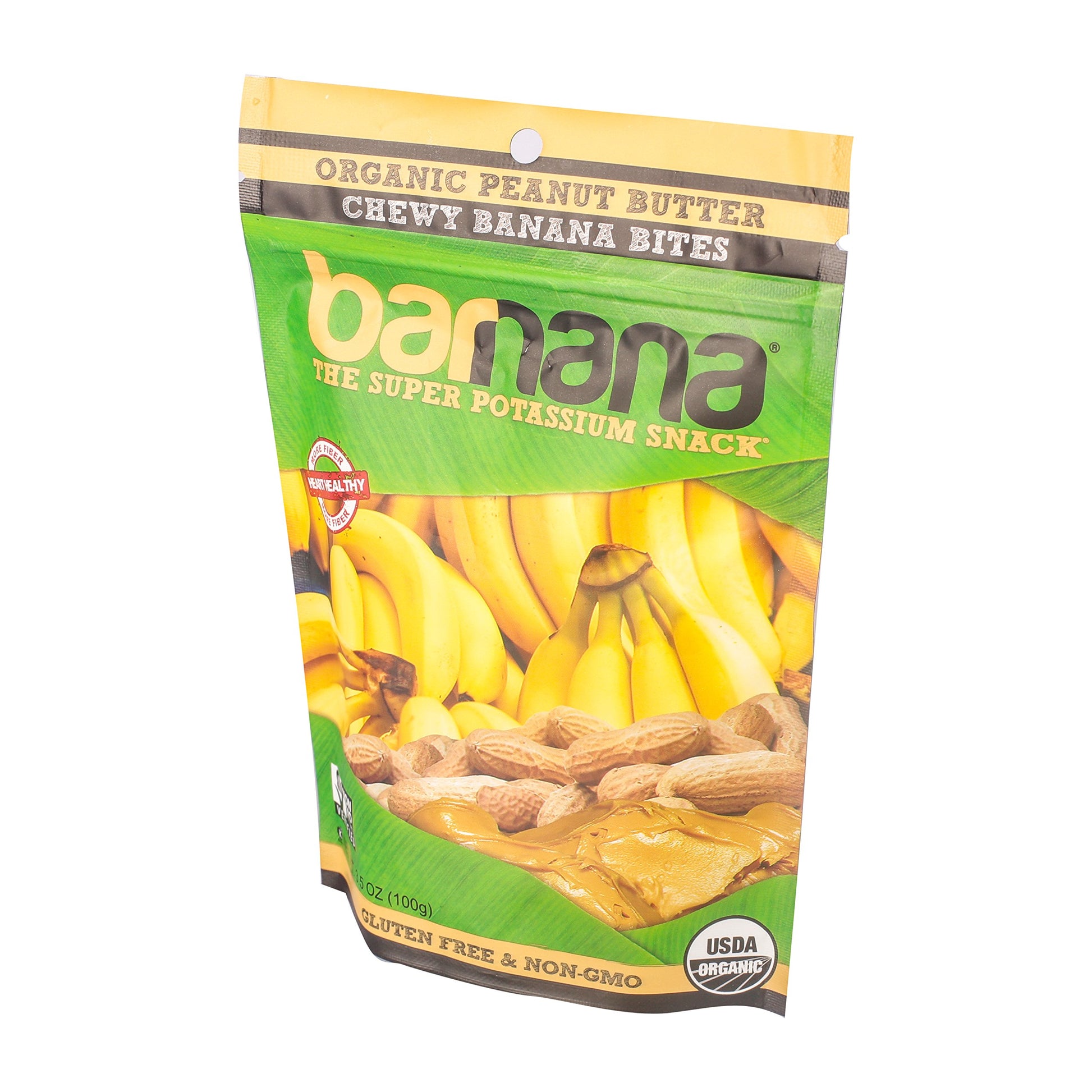 Barnana Organic Peanut Butter Dipped Chewy Banana Bites, 3.5 Ounce Bag
