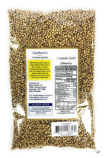 Rani Coriander (Dhania) Seeds Whole, Indian Spice 7Oz (200G) ~ All Natural | Gluten Friendly | Non-Gmo | Vegan | Indian Origin