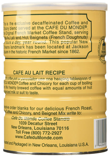 Cafe Du Monde Coffee And Chicory Decaffeinated, 13 Ounce
