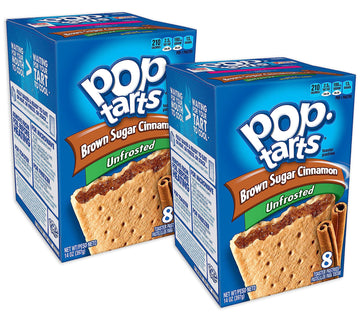 Pop Tarts Toaster Pastries, Unfrosted Brown Sugar Cinnamon 8 Ea (Pack Of 2)