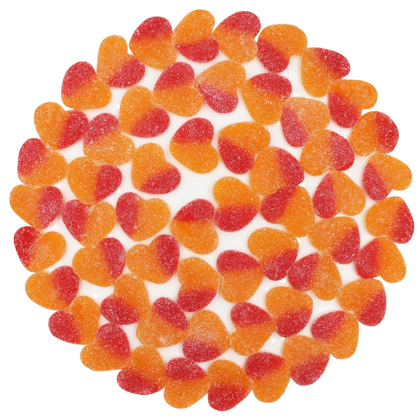 Firstchoicecandy Gummy Fruit Candy (Sour Peachy Valentine Hearts, 2 Pound (Pack Of 1))