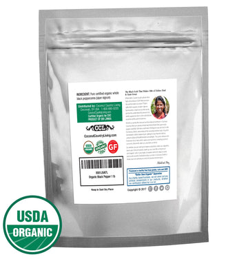 Organic Whole Black Peppercorns - Fair Trade Premium Whole Black Pepper For Grinder Refill - Non-Gmo, W/Ebook - 16 Oz / 1 Lb