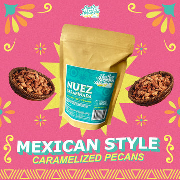 Nuez Garapiada | Caramelized Pecans - Crunchy Mexican-Style Candied Pecans With A Hint Of Vanilla (8Oz Bag)