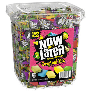 Now & Later Original Mix, Individually Wrapped Mixed Fruit Chew Candy (150 Pieces)