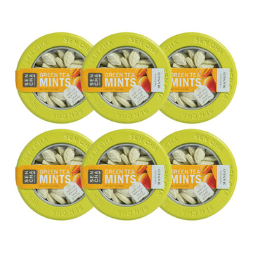 Sen Cha Naturals Green Tea Mints, Tropical Mango, 1.2 Oz (Pack Of 6)